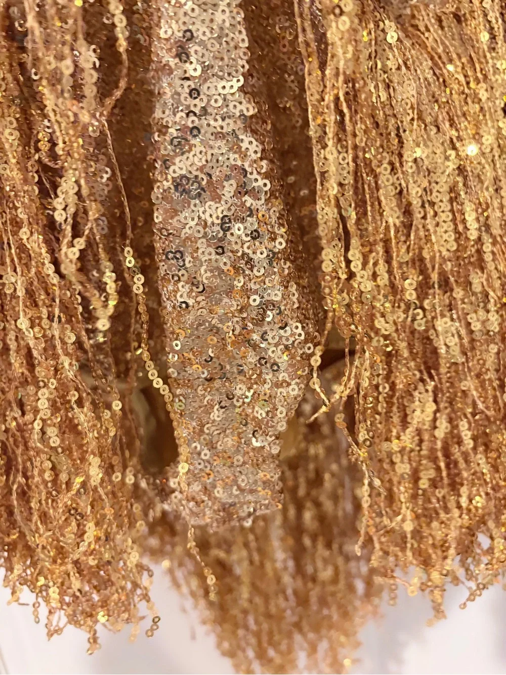 Weissman Little Swing Gold Sequin Fringe Jazz Dance Costume Adult Small (SA)